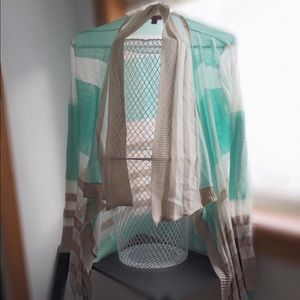 Blue/Light Brown Striped Cardigan